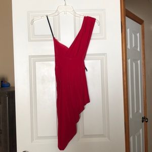 Drapped one shoulder cocktail dress